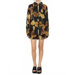 NEW BEULAHSTYLE suri abstract floral shirt and shorts set in navy multi